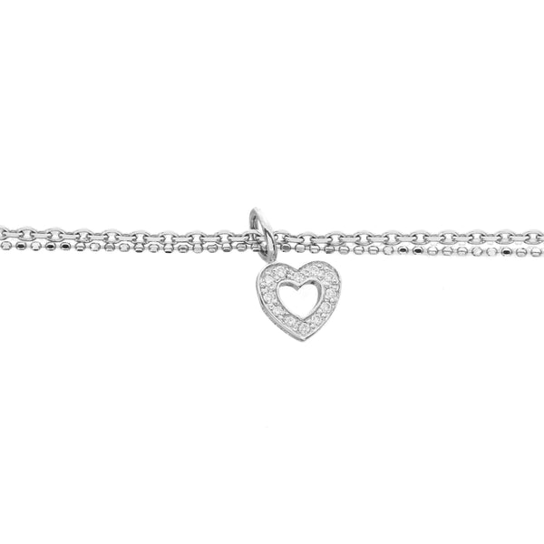 K18WG Diamond Anklet