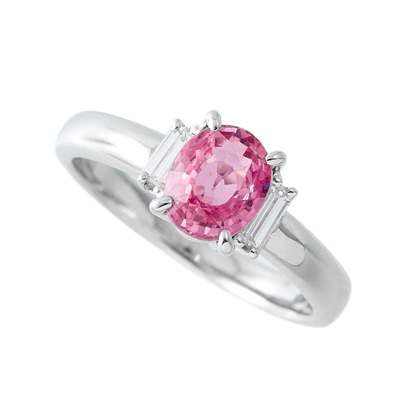 Pt900 Pink Sapphire R