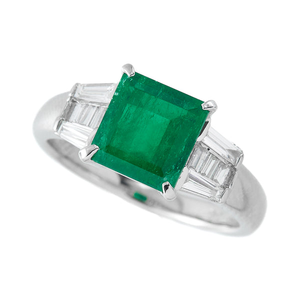 Pt900 Emerald R