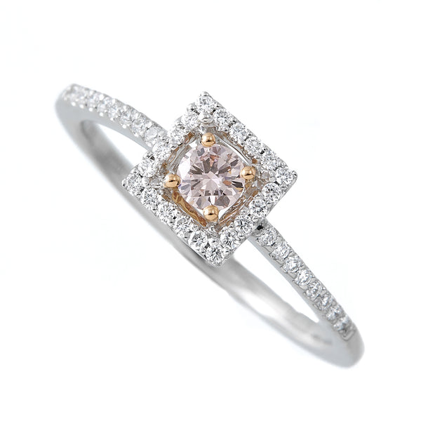 Pt900K18PG Pink Diamond R