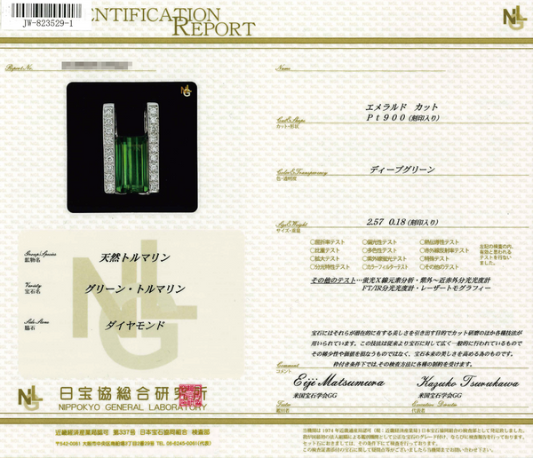 Pt900 Tourmaline PN