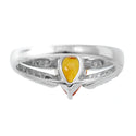 Pt900 Golden Sapphire R