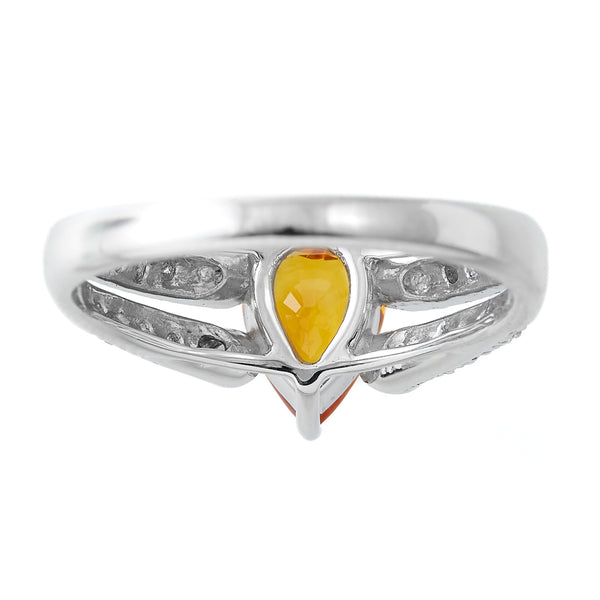 Pt900 Golden Sapphire R