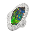 Pt900 Boulder Opal R