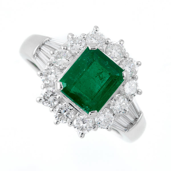 Pt900 Emerald R