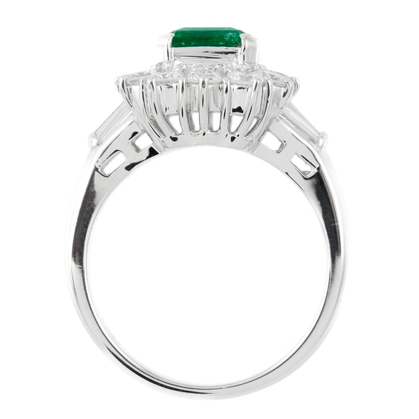 Pt900 Emerald R