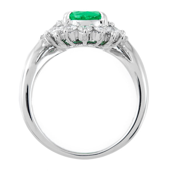 Pt900 Emerald R