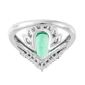 Pt900 Emerald R