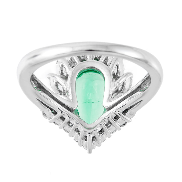 Pt900 Emerald R