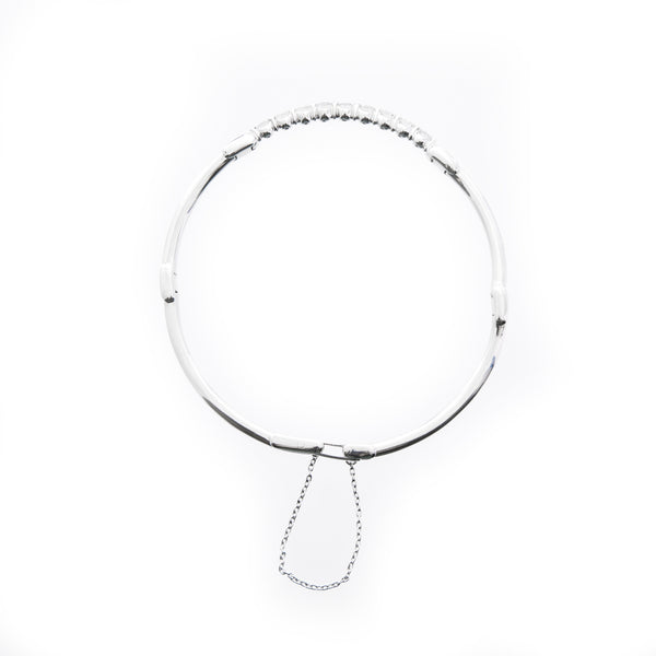 Pt900 Diamond Bangle