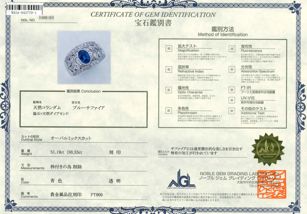 Pt900 Sapphire R