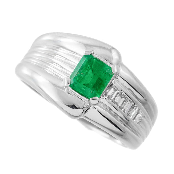 Pt900 Emerald R