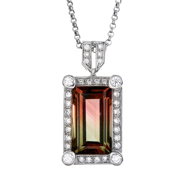 Pt900 Bicolor Tourmaline PN