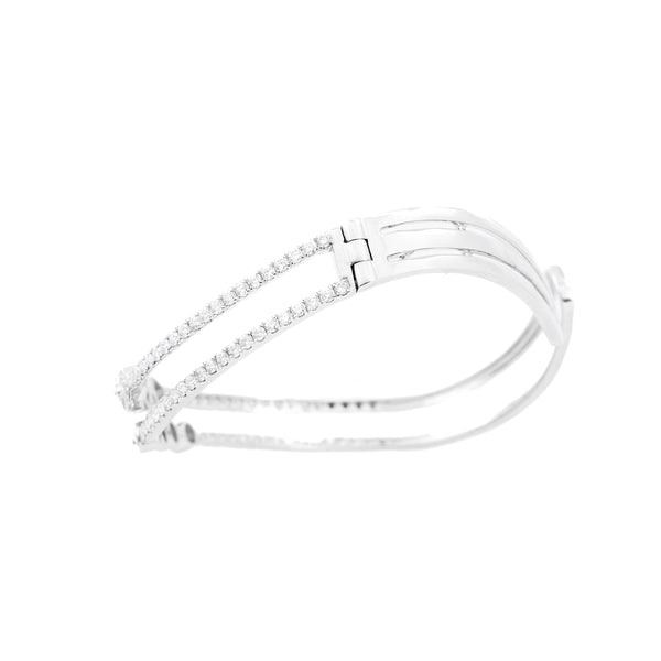 K18WG Diamond Bangle