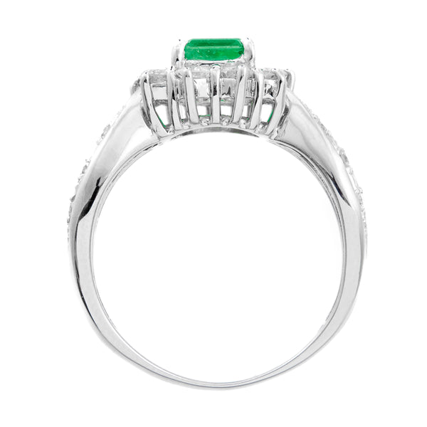 Pt900 Emerald R
