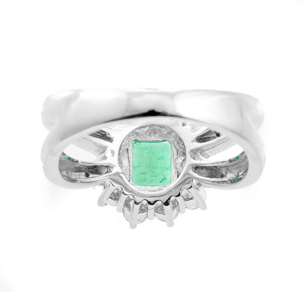 Pt900 Emerald R