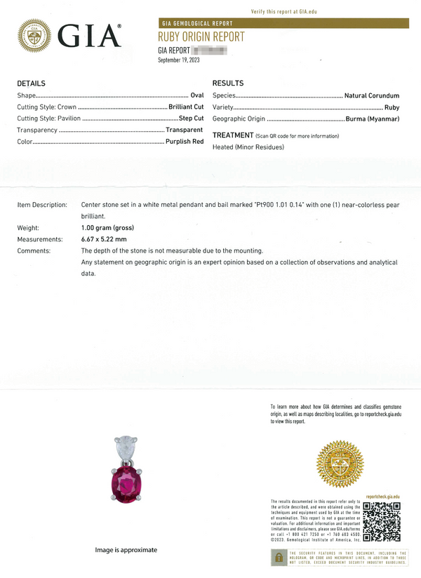 Pt900 Ruby PN