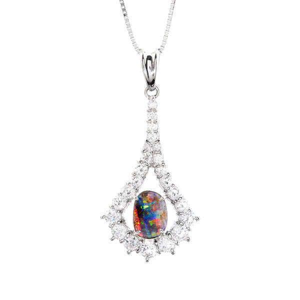 Pt900 Boulder Opal PN