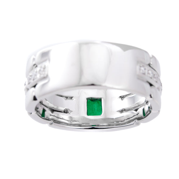 Pt900 Emerald R