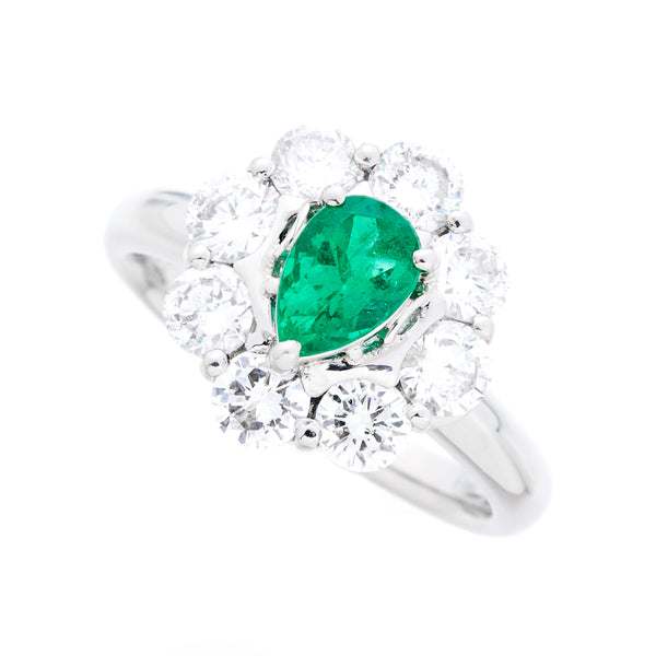 Pt900 Emerald R