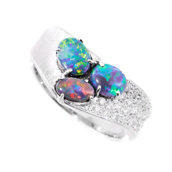 Pt900 Black Opal R