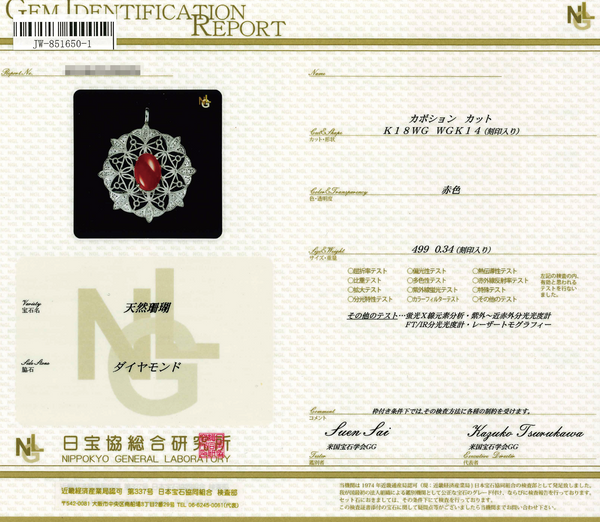 K18WG Corallium rubrum PN