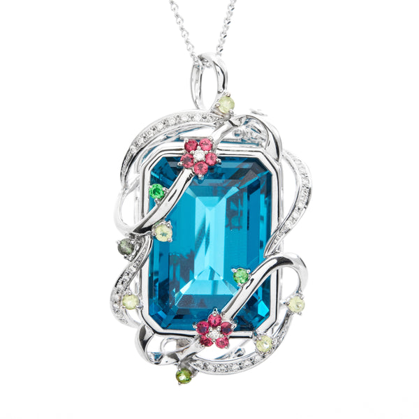 K18WG Blue Topaz PN
