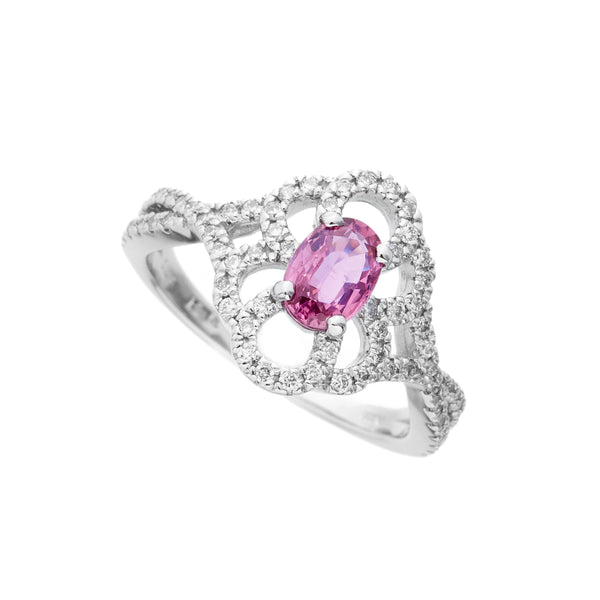 Pt900 Pink Sapphire R