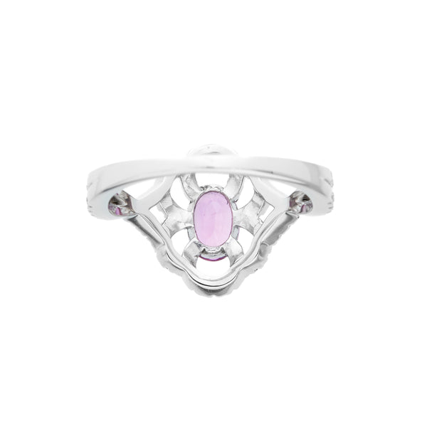 Pt900 Pink Sapphire R