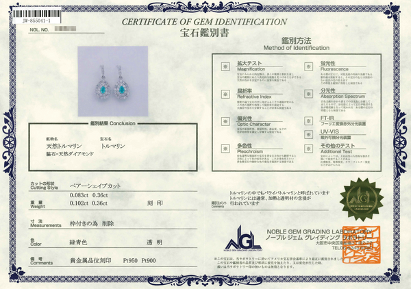 Pt950 Paraiba Tourmaline Ps