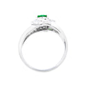 Pt900 Green Garnet R