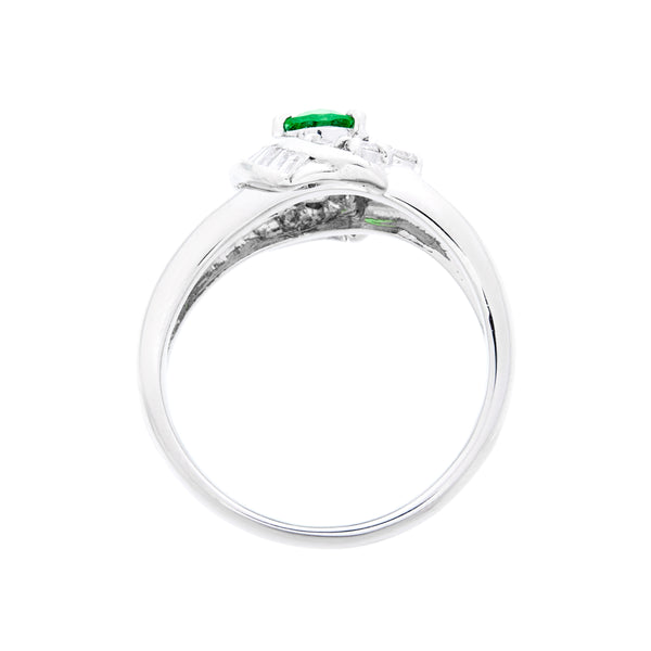 Pt900 Green Garnet R