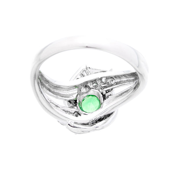 Pt900 Green Garnet R