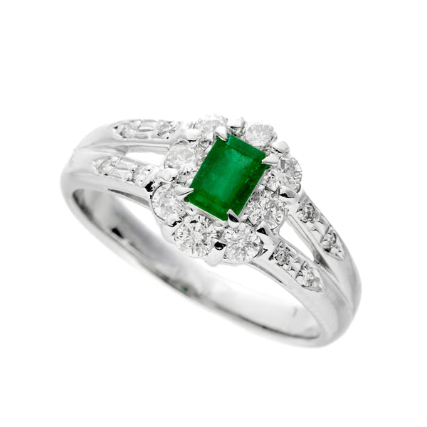 K18WG Emerald R