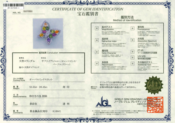 K18WG Color Sapphire Br