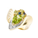 K18Pt900 Peridot R