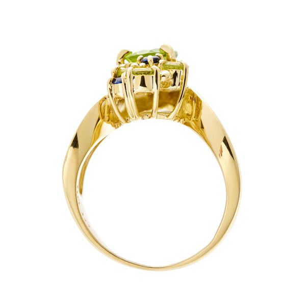 K18Pt900 Peridot R