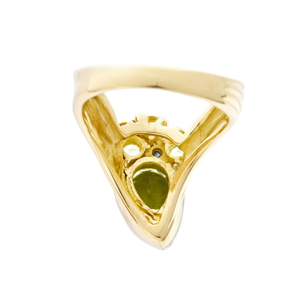 K18Pt900 Peridot R
