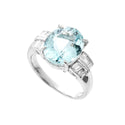 Pt900 Aquamarine R