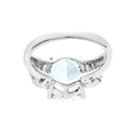 Pt900 Aquamarine R