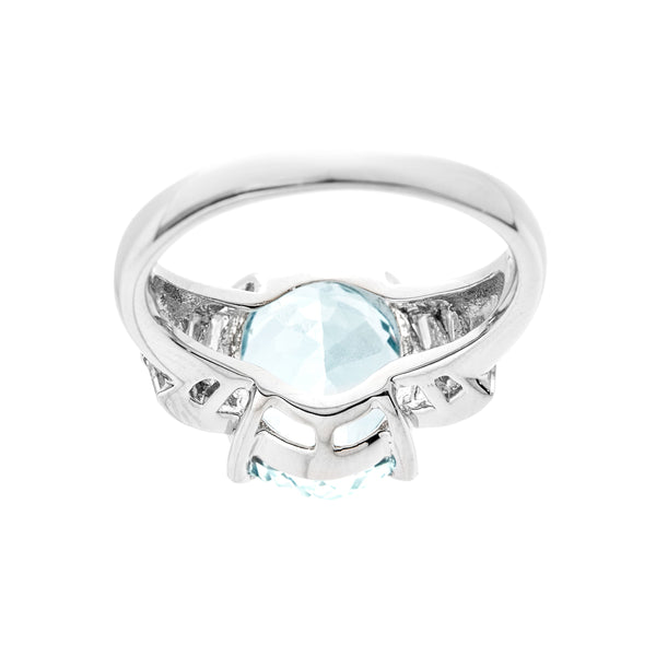 Pt900 Aquamarine R