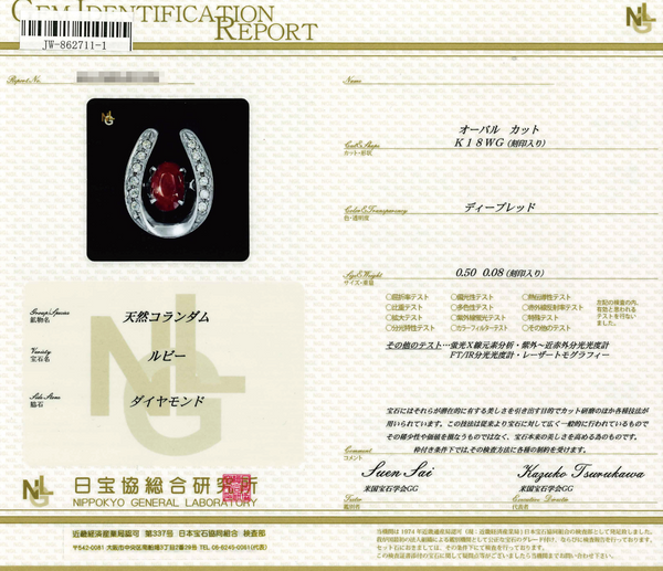 K18WG Ruby PN