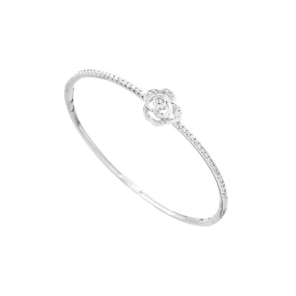 K18WG Diamond Bangle