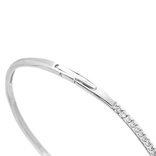 K18WG Diamond Bangle