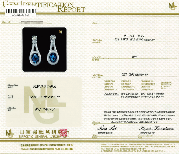 K18WG Sapphire Ps