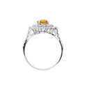 Pt950 Golden Sapphire R