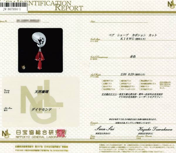 K18WG Corallium rubrum PN