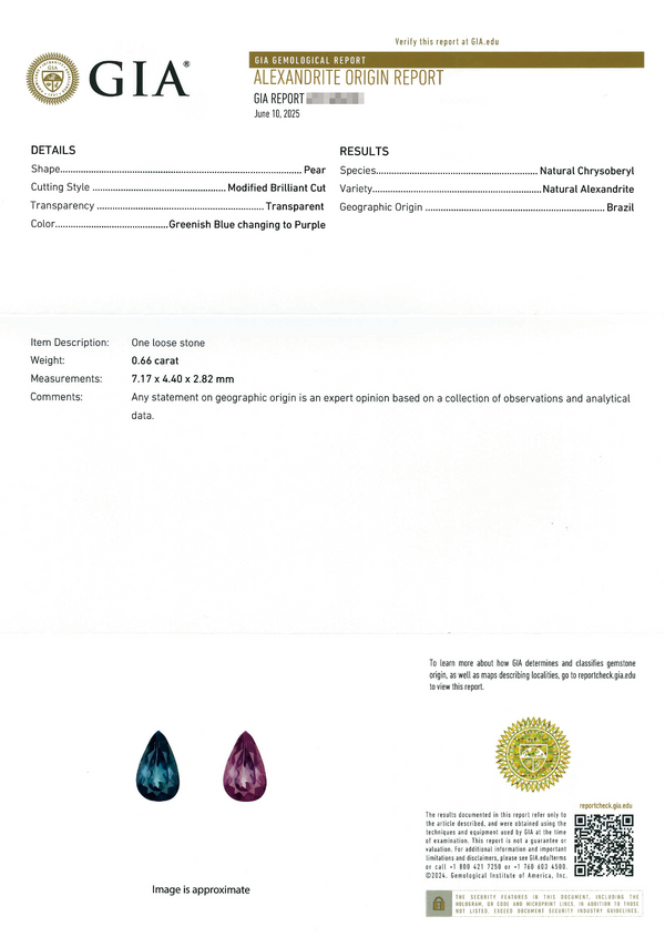 Pt900 Alexandrite PN