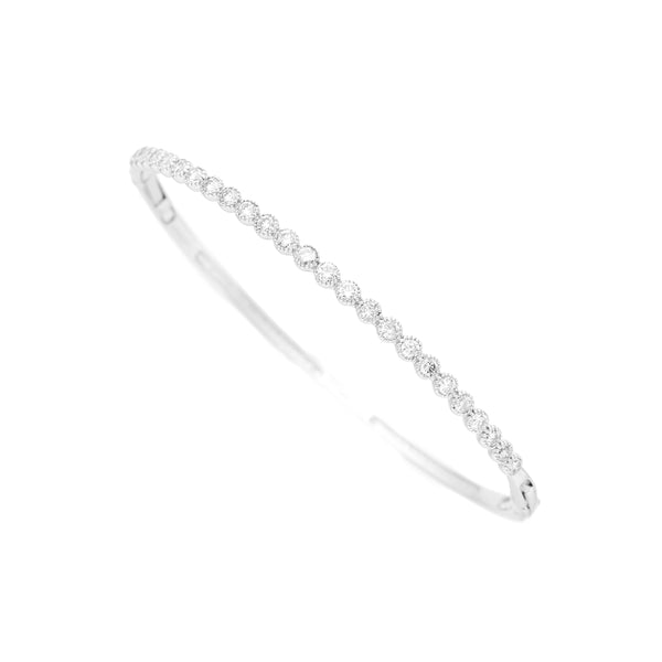 K18WG Diamond Bangle