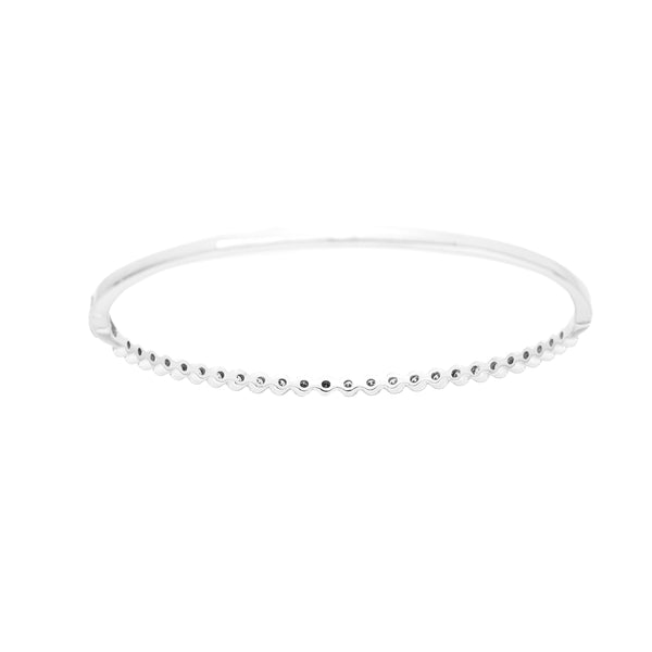 K18WG Diamond Bangle